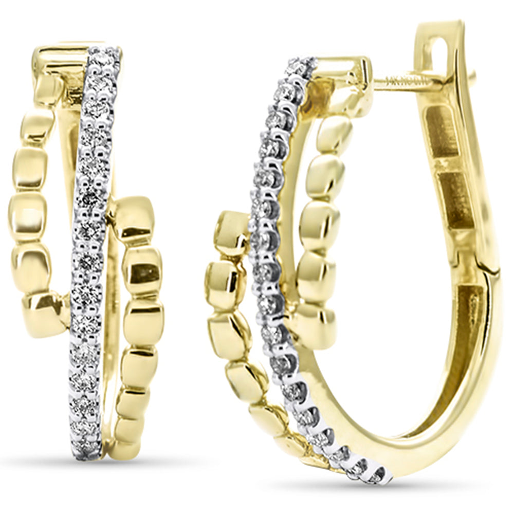 SPECIAL! .20ct G SI 14K Yellow Gold Diamond Hoop Earrings