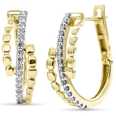 SPECIAL! .20ct G SI 14K Yellow Gold Diamond Hoop Earrings