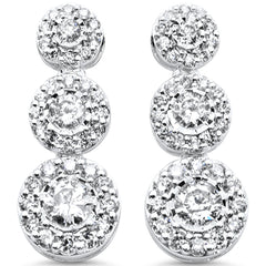 SPECIAL! 1.05ct G SI 14K White Gold Diamond Drop Earrings