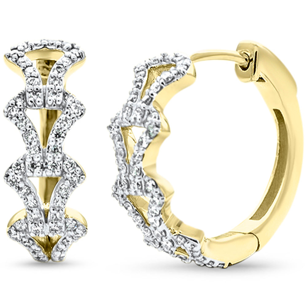 SPECIAL! .41ct G SI 14K Yellow Gold Diamond Hoop Earrings