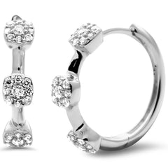 SPECIAL! .30ct G SI 14K White Gold Diamond Hoop Earrings