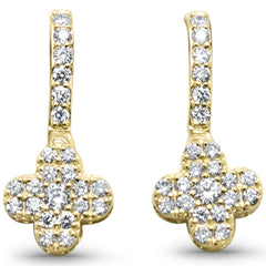 SPECIAL! .23ct G SI 14K Yellow Gold Diamond Flower Drop Earrings