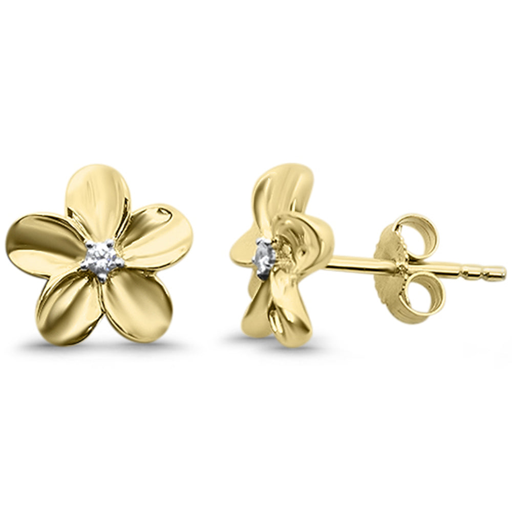SPECIAL! .04ct G SI 14K Yellow Gold Diamond Flower Earrings
