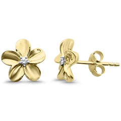 SPECIAL! .04ct G SI 14K Yellow Gold Diamond Flower Earrings