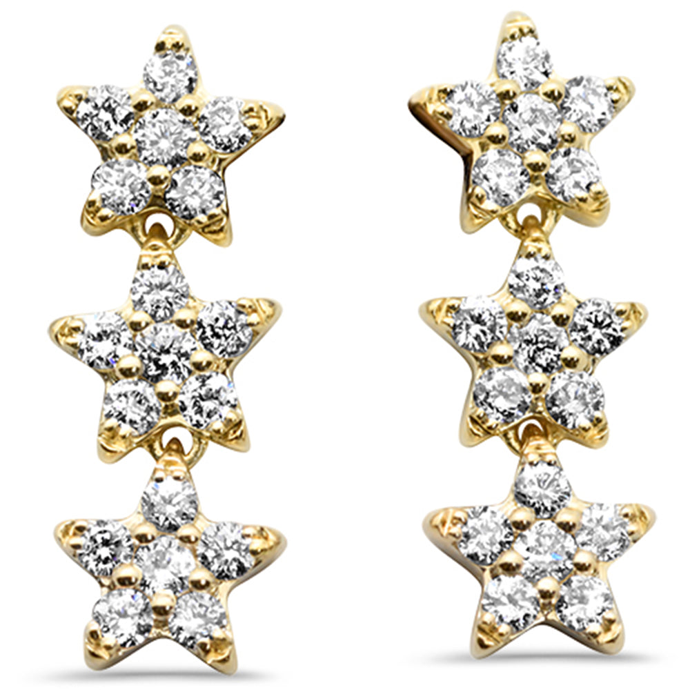 SPECIAL! .40ct G SI 14K Yellow Gold Diamond Star Drop Earrings