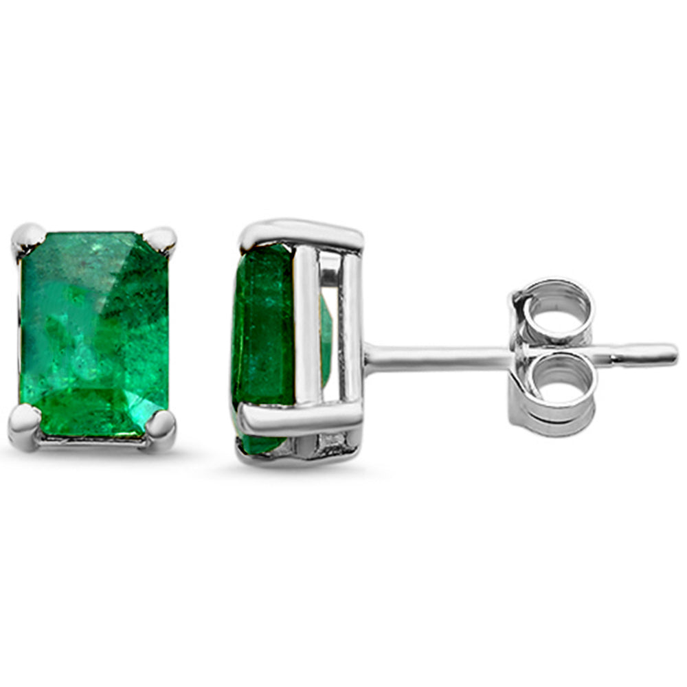 SPECIAL! 1.82ct G SI 14K White Gold Emerald Gemstone Earrings