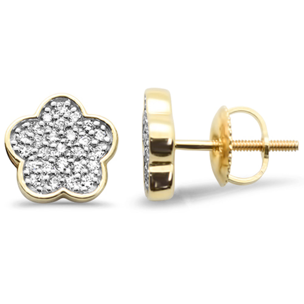 SPECIAL! .26ct G SI 14K Yellow Gold Diamond Flower Stud Earrings