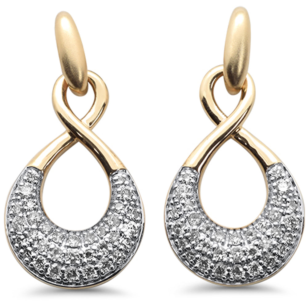 SPECIAL!.48ct G SI 14K Yellow Gold Modern Pave Set Diamond Earrings