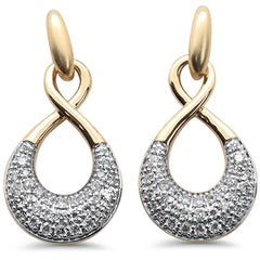 SPECIAL!.48ct G SI 14K Yellow Gold Modern Pave Set Diamond Earrings