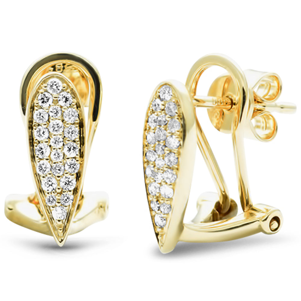 SPECIAL!.19ct G SI 14K Yellow Gold Diamond Tear Drop Shape Earrings