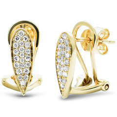 SPECIAL!.19ct G SI 14K Yellow Gold Diamond Tear Drop Shape Earrings