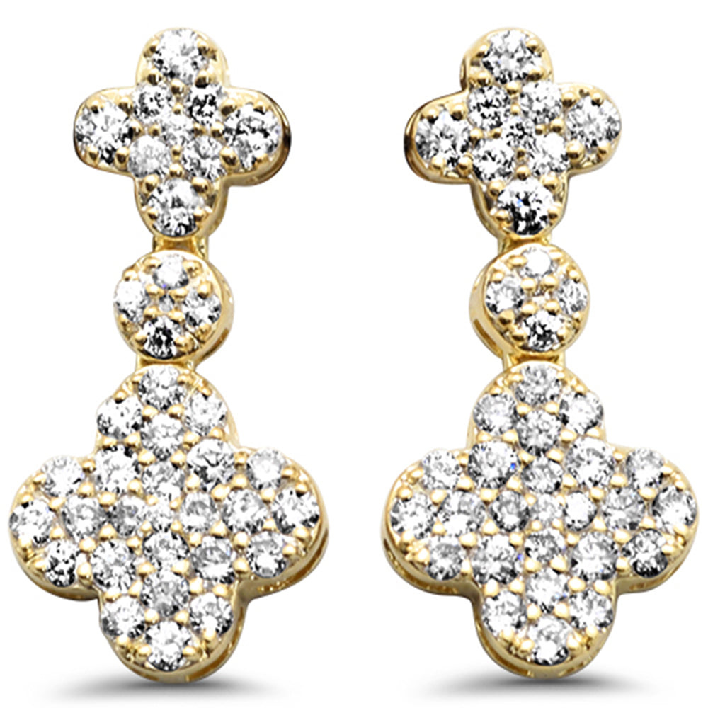 SPECIAL!.50ct G SI 14K Yellow Gold Diamond Flower Drop Earrings