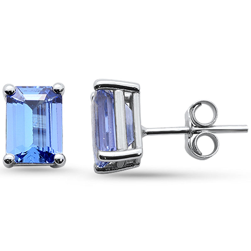 SPECIAL!2.30ct G SI 14K White Gold Tanzanite Gemstone Stud Earrings