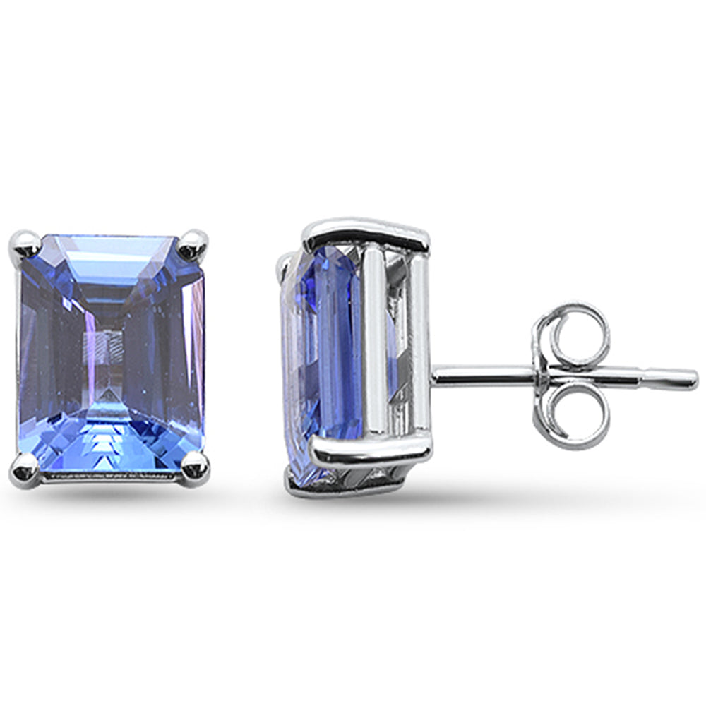 SPECIAL!4.11ct G SI 14K White Gold Tanzanite Gemstone Stud Earrings