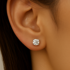 SPECIAL!1.22ct G SI 14K White Gold Round Diamond Solitaire Earrings