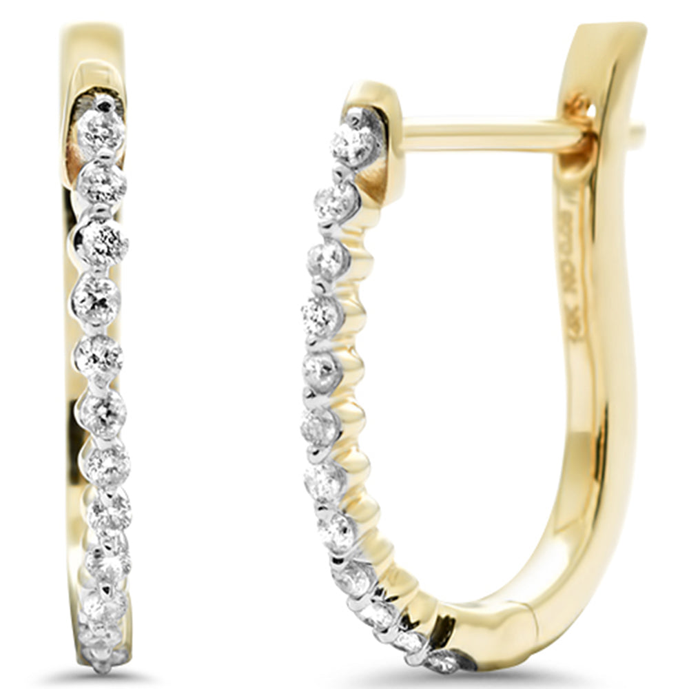 SPECIAL! .16ct G SI 14K Yellow Gold Round Diamond Hoop Earrings