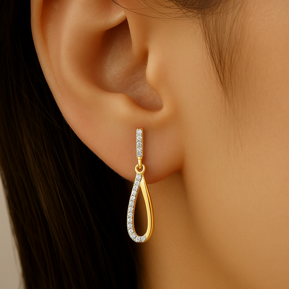 SPECIAL!.10ct G SI 14K Yellow Gold Diamond Drop Earrings