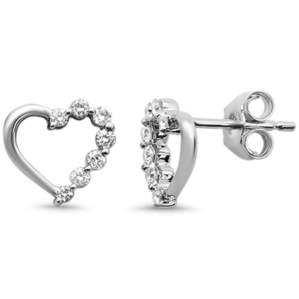SPECIAL! .22ct G SI 14K White Gold Heart Shaped Diamond Earrings