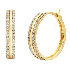 SPECIAL!.46ct G SI 14KT Yellow Gold Diamond Hoop Earrings