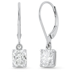 SPECIAL!1.03ct G SI 14K White Gold Diamond Solitaire Drop Earrings
