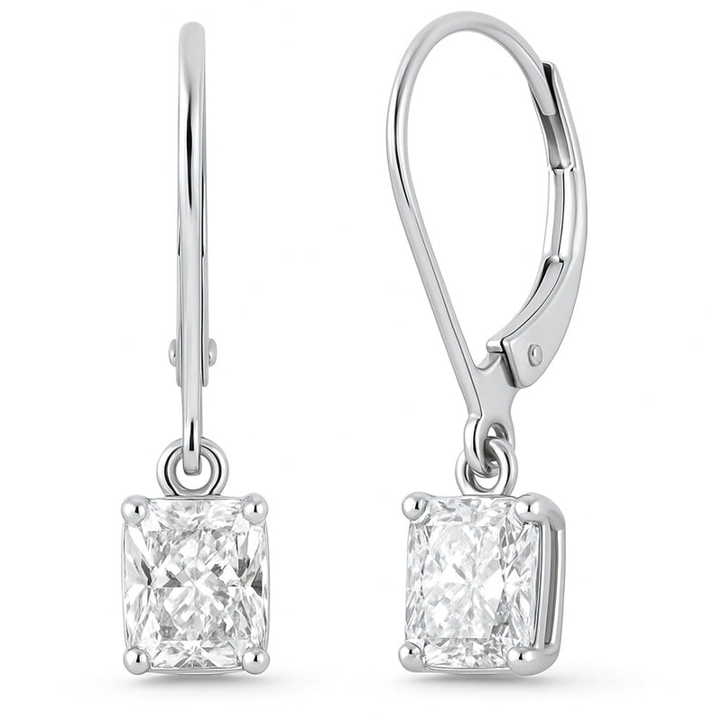 SPECIAL!1.03ct G SI 14K White Gold Diamond Solitaire Drop Earrings