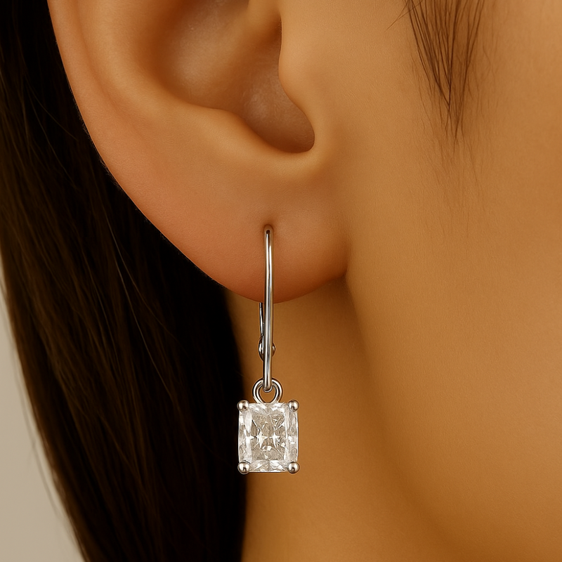 SPECIAL!1.03ct G SI 14K White Gold Diamond Solitaire Drop Earrings