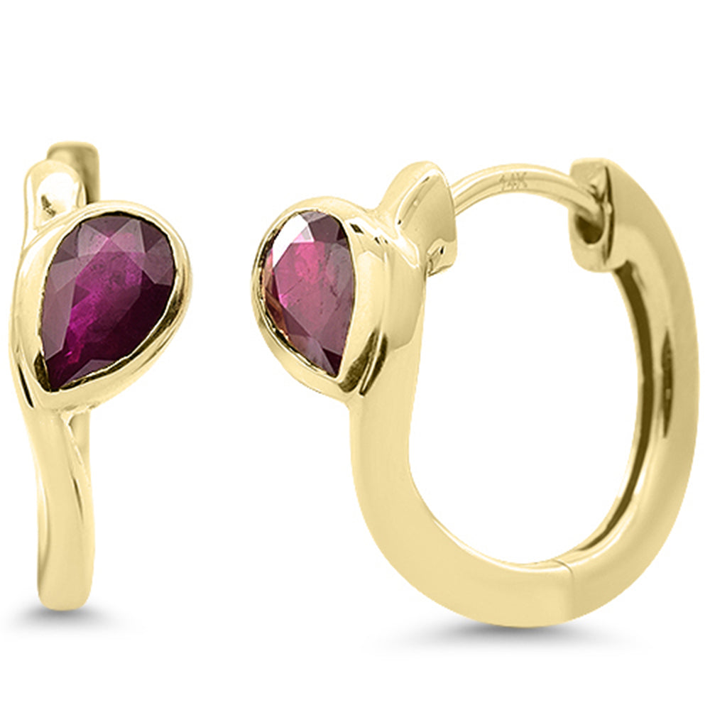 SPECIAL!.85ct G SI 14K Yellow Gold Ruby Gemstone Earrings