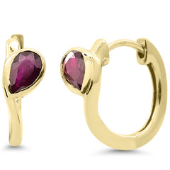 SPECIAL!.85ct G SI 14K Yellow Gold Ruby Gemstone Earrings