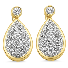 SPECIAL!.26ct G SI 14K Yellow Gold Diamond Pear Shape Diamond Earrings