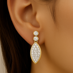 SPECIAL!.32ct G SI 14K Yellow Gold Diamond Marquise Shape Diamond Earrings