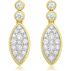 SPECIAL!.32ct G SI 14K Yellow Gold Diamond Marquise Shape Diamond Earrings