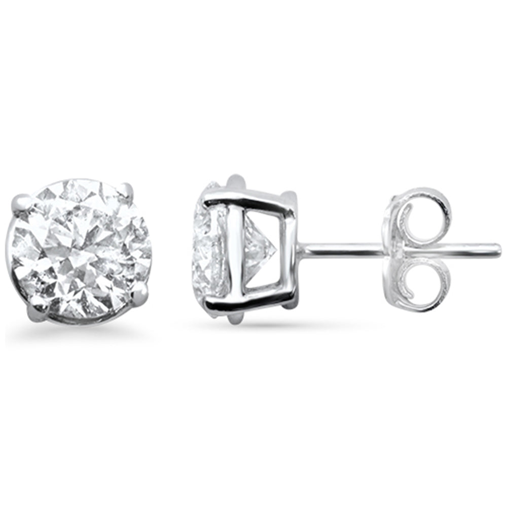 SPECIAL!2.32ct G SI 14K White Gold Round Diamond Solitaire Stud Earrings