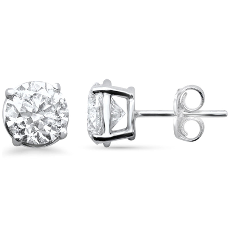 SPECIAL!2.32ct G SI 14K White Gold Round Diamond Solitaire Stud Earrings