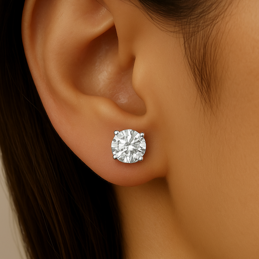 SPECIAL!2.32ct G SI 14K White Gold Round Diamond Solitaire Stud Earrings