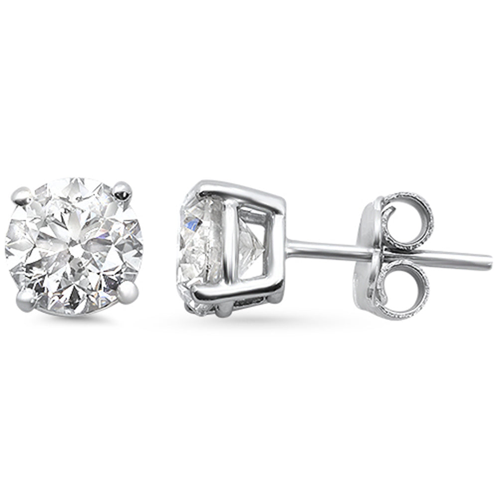 SPECIAL!2.04ct G SI 14K White Gold Round Diamond Solitaire Stud Earrings