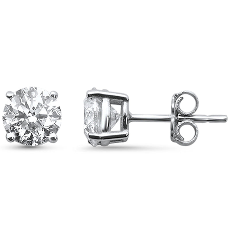 SPECIAL!2.02ct G SI 14K White Gold Round Diamond Stud Earrings