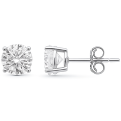 SPECIAL!2.08ct G SI 14K White Gold Round Diamond Stud Earrings