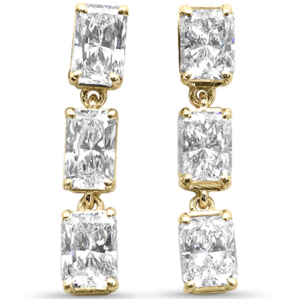 SPECIAL!1.86ct G SI 14K Yellow Gold Radiant Cut Drop Earrings
