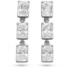 SPECIAL!1.43ct G SI 14K White Gold Radiant Cut Diamond Drop Earrings