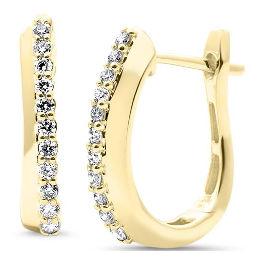 SPECIAL! .25ct G SI 14kt Yellow Gold Diamond Hoop Huggie Earrings