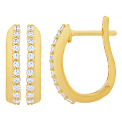 SPECIAL! .25ct G SI 14kt Yellow Gold Diamond Hoop Huggie Earrings