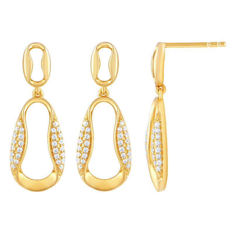 SPECIAL! .25ct G SI 14kt Yellow Gold Modern Diamond Drop Earrings