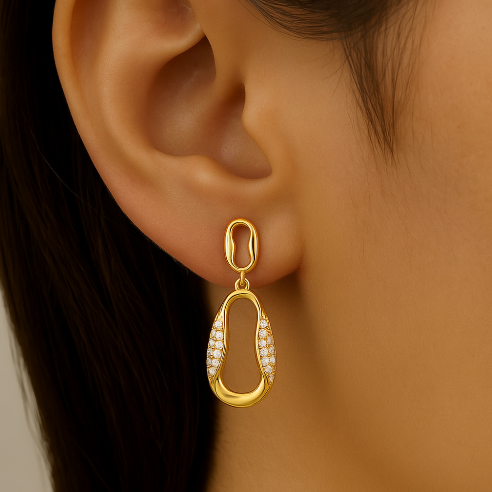 SPECIAL! .25ct G SI 14kt Yellow Gold Modern Diamond Drop Earrings
