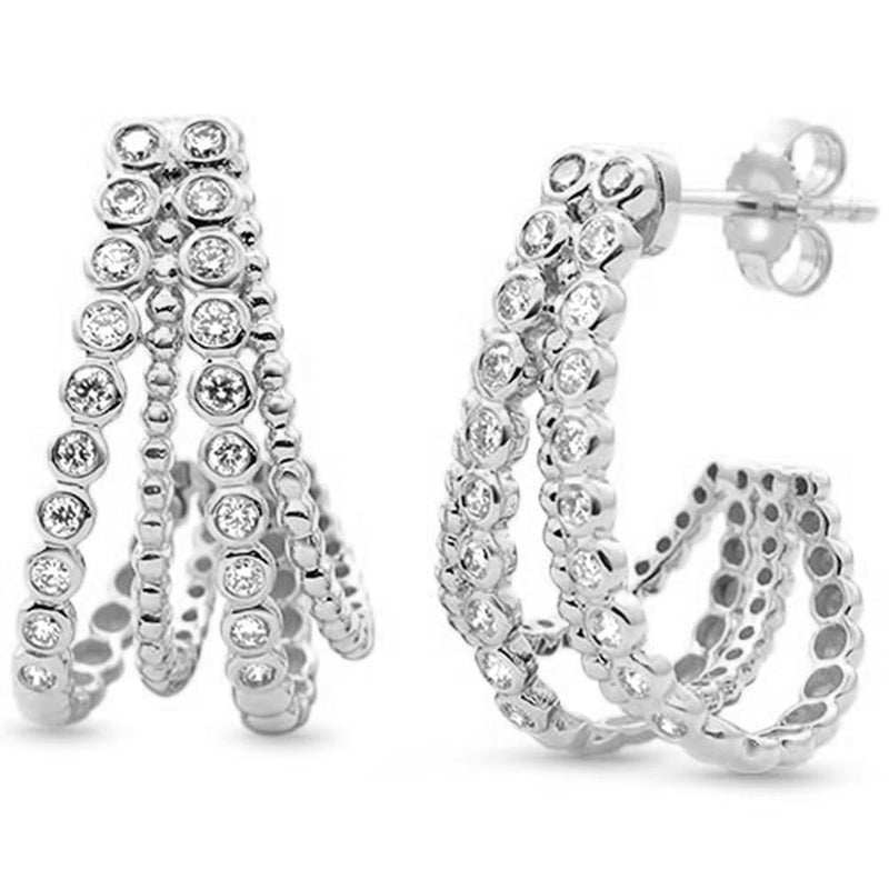 SPECIAL!.50ct G SI 14kt White Gold Diamond Beaded Earrings