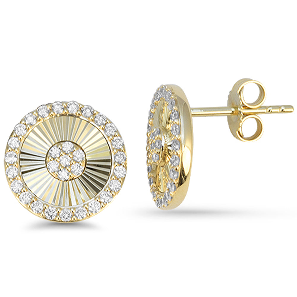 SPECIAL! .39ct G SI 14kt Yellow Gold Diamond Disc Medallion Stud Earrings