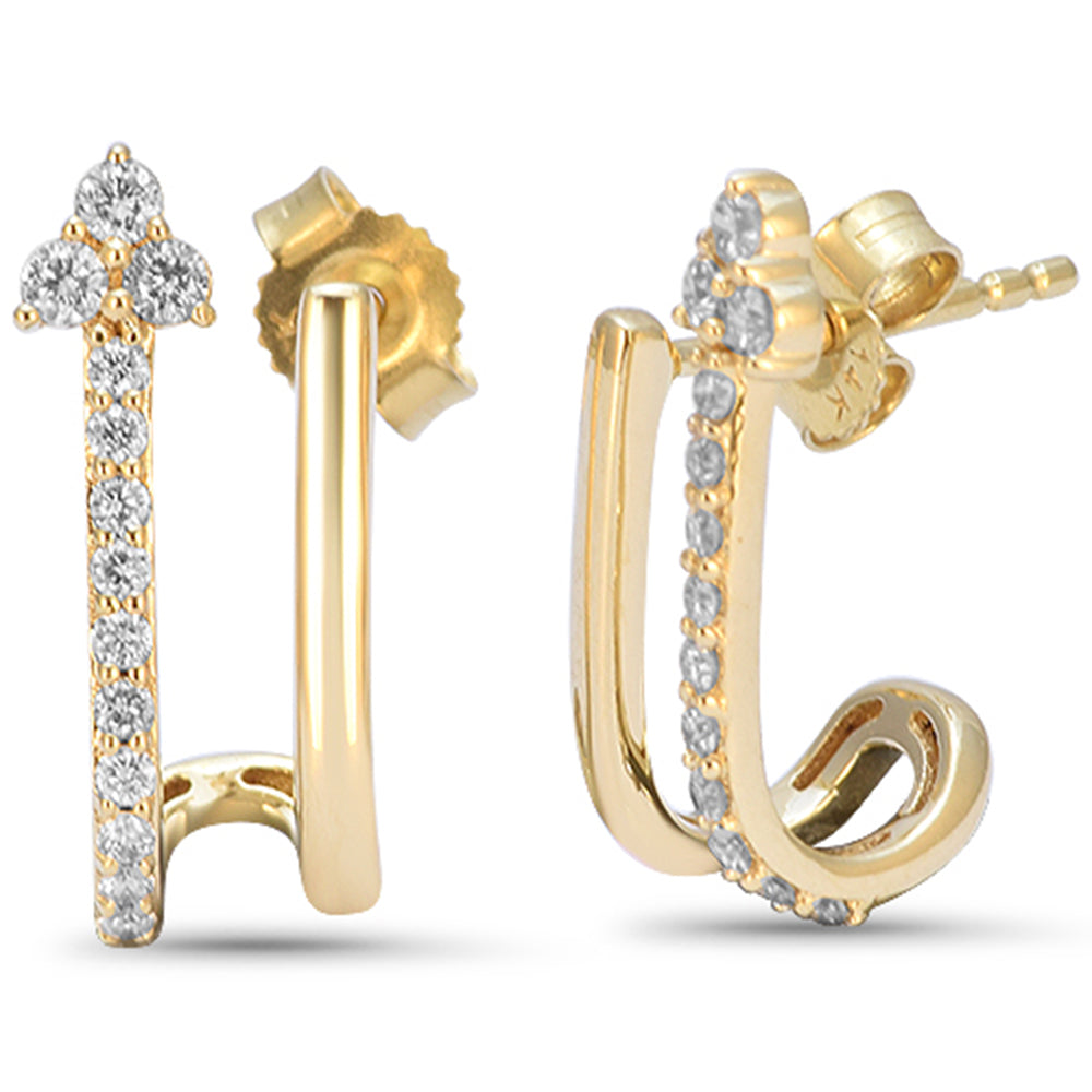 SPECIAL!.26ct G SI 14kt Yellow Gold Diamond Double Hoop Earrings