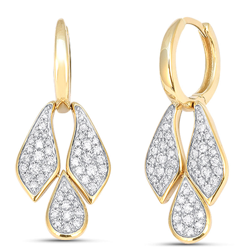 SPECIAL! .73ct G SI 14kt Yellow Gold Diamond Drop Earrings