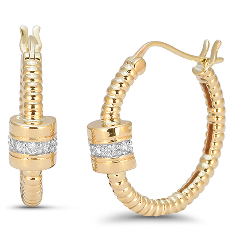 SPECIAL! .10ct G SI 14kt Yellow Gold Diamond Huggie Earrings