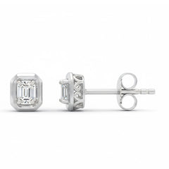 SPECIAL! .20ct G SI 14kt White Gold Emerald Cut Diamond Stud Earrings