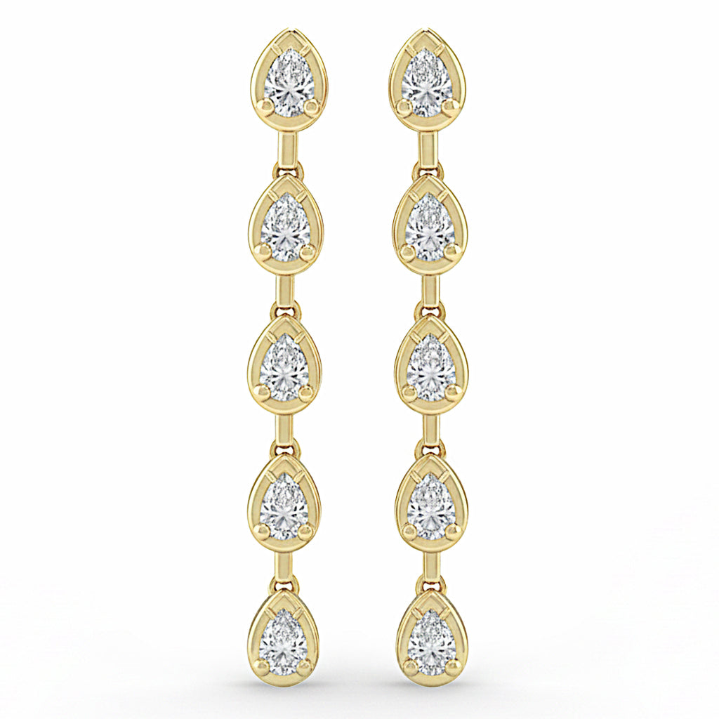 SPECIAL! .57ct G SI 14kt Yellow Gold Pear Diamond Drop Earrings